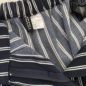 Dark navy blue & white trousers